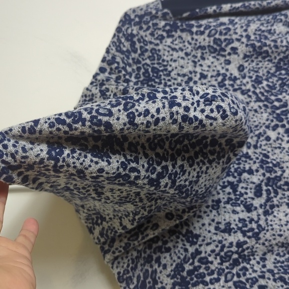 Y2kChampion So Soft Knit Blue Animal Print Loungewear Crop - Picture 7 of 9